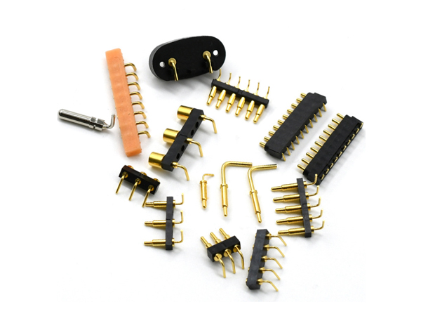 Spring-load pogo pin right angle connector