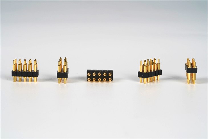 10-pins vergulde Pogo-pinconnector