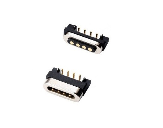Magnetische 4 Pin Haakse Pogo Pin Connector