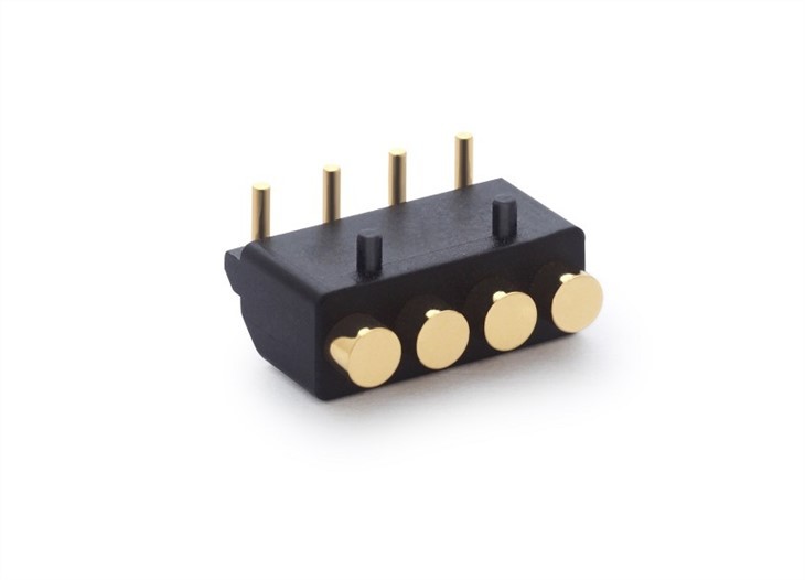 4-pins Pogo-pin 90 graden connector