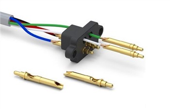 Hoe wordt de kabel op de pogo-pinnen geïnstalleerd?