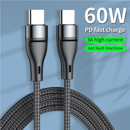 PD 60W Fast Charging Connector Dubbele Type-C kabel
