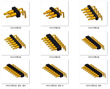De rechter Angel spring pogo pin connector